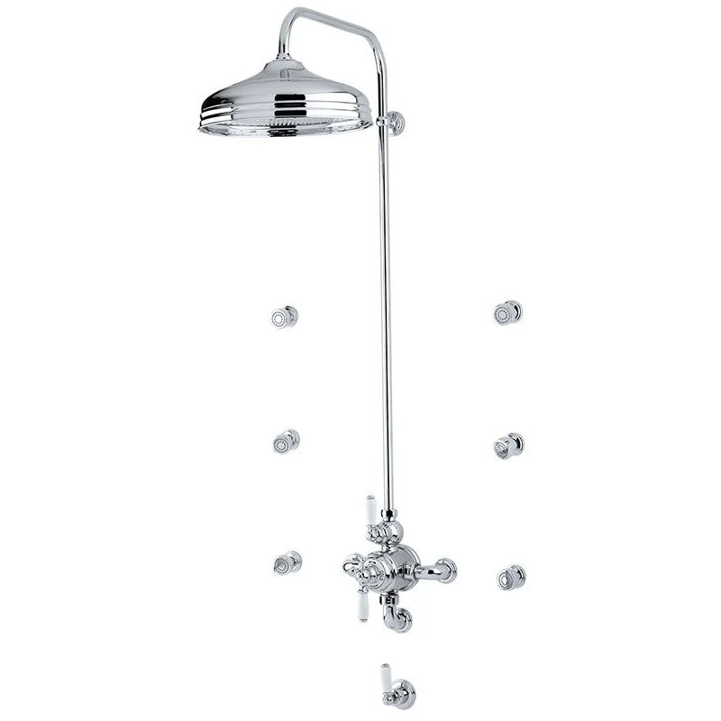 Perrin & Rowe Traditional Shower Set 4 With 8″ Rose 3 Perrin & Rowe Traditional Shower Set 4 With 8″ Rose