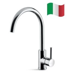 Prima+ Riace Single Lever Round Kitchen Mixer Tap Chrome