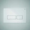 RAK White Flush Plate With Rectangular Buttons 2 RAK White Flush Plate With Rectangular Buttons -Home Furnishings rak fsrakppl006