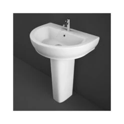 RAK Moon 650mm 1 Hole Basin & Full Pedestal