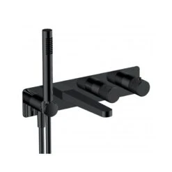 RAK Amalfi Dual Outlet Shower Valve With Handset & Spout Matt Black