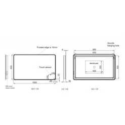 RAK Amethyst Illuminated LED Mirror With Demister 1000x600mm 11 RAK Amethyst Illuminated LED Mirror With Demister 1000x600mm -Home Furnishings rak rakame5003 5