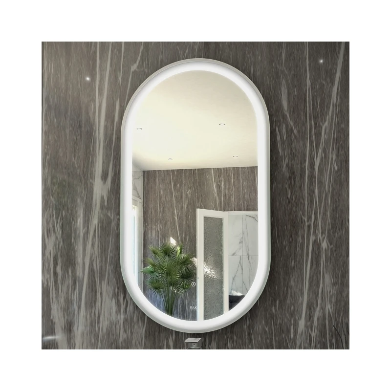 RAK Art Oval LED Illuminated Mirror With Demister 1000x450mm Chrome 3 RAK Art Oval LED Illuminated Mirror With Demister 1000x450mm Chrome