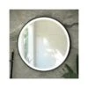 RAK Art Round LED Illuminated Mirror With Demister 600mm Matt Black -Home Furnishings rak rakartrnmb5001
