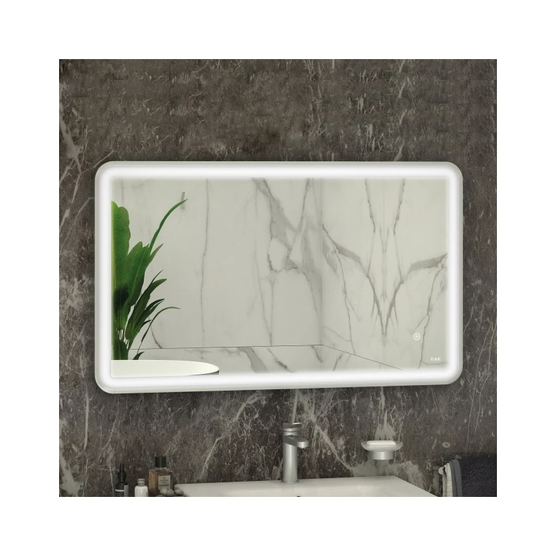 RAK Art Soft LED Illuminated Mirror With Demister 600x1000mm Chrome 3 RAK Art Soft LED Illuminated Mirror With Demister 600x1000mm Chrome