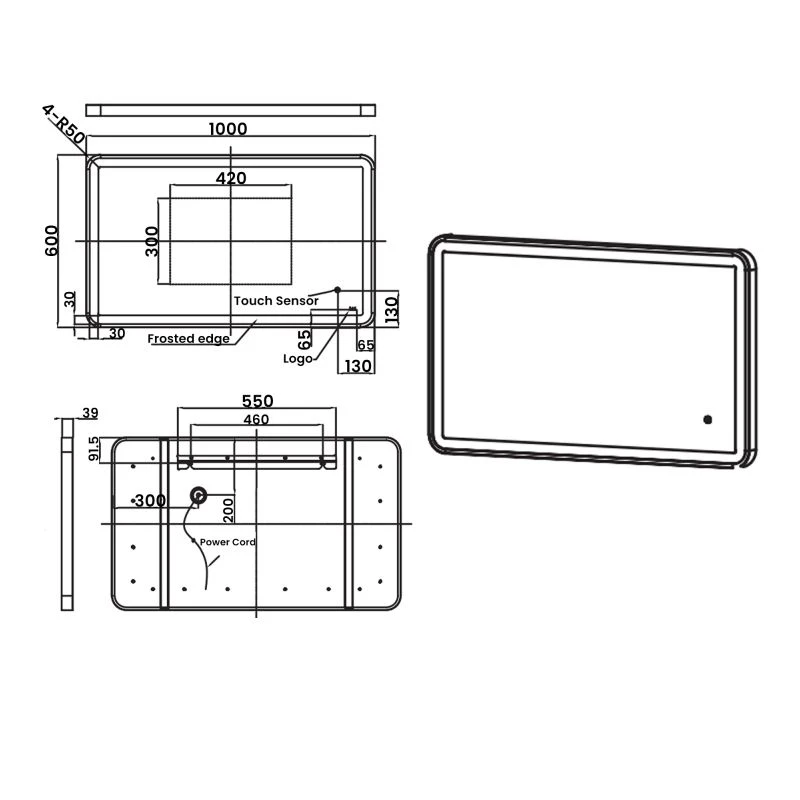 RAK Art Soft LED Illuminated Mirror With Demister 600x1000mm Chrome 4 RAK Art Soft LED Illuminated Mirror With Demister 600x1000mm Chrome - Image 2