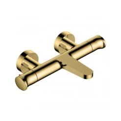 RAK Sorrento Thermostatic Wall Bath Shower Mixer Brushed Gold