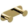 RAK Petit Round Double Robe Hook Brushed Gold 2 RAK Petit Round Double Robe Hook Brushed Gold -Home Furnishings rak rakper9909 2g