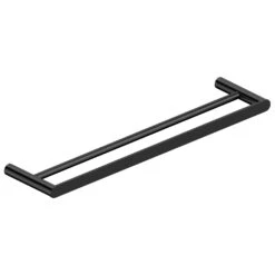 RAK Petit Round 45cm Double Towel Bar Matt Black