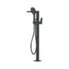 RAK Petit Square Freestanding Bath Shower Mixer Matt Black 1 RAK Petit Square Freestanding Bath Shower Mixer Matt Black -Home Furnishings rak rakpes3014b