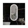 RAK Picture Oval LED Mirror With Demister 1000x450mm Brushed Nickel -Home Furnishings rak rakpicovbn5001