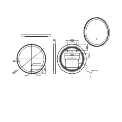 RAK Picture Round LED Mirror With Demister 600mm Matt Black 5 RAK Picture Round LED Mirror With Demister 600mm Matt Black -Home Furnishings rak rakpicrnmb5001 2