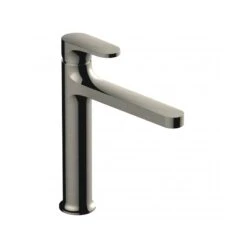 RAK Portofino Medium Height Basin Mixer No Waste Brushed Nickel