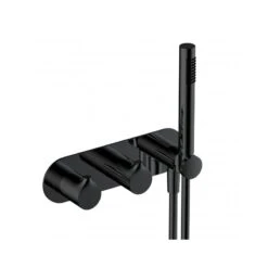 RAK Sorrento Dual Outlet Shower Valve With Handset Matt Black