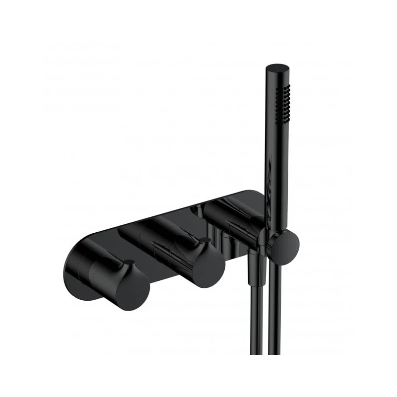 RAK Sorrento Dual Outlet Shower Valve With Handset Matt Black 3 RAK Sorrento Dual Outlet Shower Valve With Handset Matt Black
