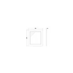 RAK Washington 600mm Flat Mirror White -Home Furnishings rak rakwmr60500 2