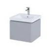 RAK Resort 1 Drawer 500mm Wall Vanity Unit & Basin Matt Stone -Home Furnishings rak rst50bas1 rakrstwbu50601