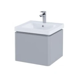 RAK Resort 1 Drawer 500mm Wall Vanity Unit & Basin Matt Stone