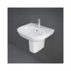 RAK Tonique 550mm 1 Hole Basin & Semi Pedestal
