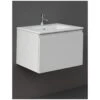 RAK Uno 60cm Wall Hung Basin Unit White -Home Furnishings rak unowh060pwh