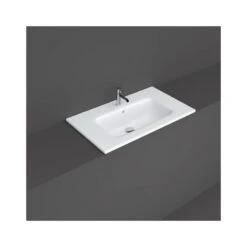 RAK Uno 1 Drawer 800mm Wall Vanity Unit & Basin Grey Elm -Home Furnishings rak unowh080egy joydi08101wh 3