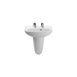 Roca Laura Wall-Hung Cloakroom Basin 450 X 340mm 2 Tapholes