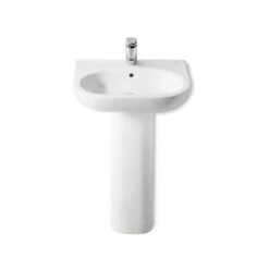 Roca Meridian-N 600mm 1 Hole Basin & Full Pedestal
