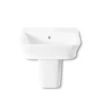 Roca The Gap 550mm No Hole Basin & Semi Pedestal -Home Furnishings roca 32747J000 337471000