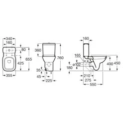 Roca Debba Back To Wall Close Coupled Toilet With Standard Seat 9 Roca Debba Back To Wall Close Coupled Toilet With Standard Seat -Home Furnishings roca 34299B00U 34199D00F 801990004 4