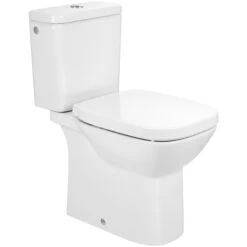 Roca Debba Roca Close Coupled Open Back Rimless WC Pan