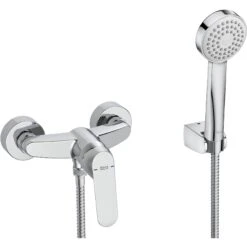 Roca Alfa Wall Mounted Shower Mixer & Kit