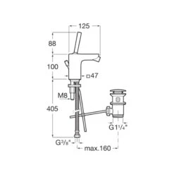 Roca Pals Bidet Mixer With Pop Up Waste -Home Furnishings roca 5a606dc00 2