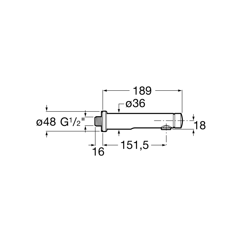 Roca Avant Self Close Wall Mounted Basin Mixer, Long Spout 4 Roca Avant Self Close Wall Mounted Basin Mixer, Long Spout - Image 2