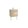 Roca Victoria-N Unik 600mm 2 Drawer Unit & Basin Textured Oak -Home Furnishings roca 855834155