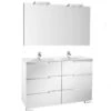 Roca Victoria-N Pack 1200mm 3 Drawer Unit, Light & Mirror White -Home Furnishings roca 855845806