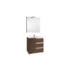 Roca Victoria-N Pack 1000mm 3 Drawer Unit, Light & Mirror Grey -Home Furnishings roca 855846153