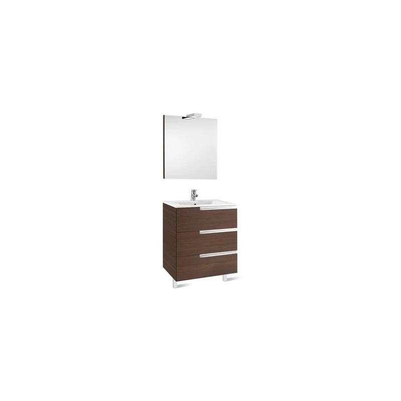 Roca Victoria-N Pack 700mm 3 Drawer Unit, Mirror & Light White 3 Roca Victoria-N Pack 700mm 3 Drawer Unit, Mirror & Light White
