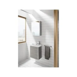 Roca Mini Pack Basin & Base Unit 450mm & Mirrored Cabinet Grey 8 Roca Mini Pack Basin & Base Unit 450mm & Mirrored Cabinet Grey -Home Furnishings roca 855866156 3