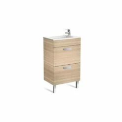 Roca Debba Compact Unik 500mm 2 Drawer Base Unit & Basin Oak
