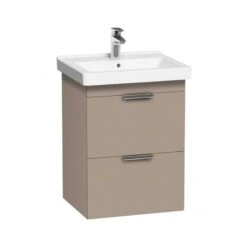 Roca Dama-N Wall Hung 2 Drawer 550mm Unit & Basin Matt Cashmere