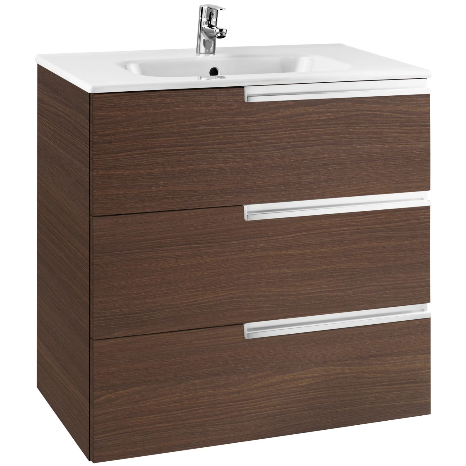 Roca Victoria-N 800mm Textured Wenge 3 Drawer Base Unit & Basin 3 Roca Victoria-N 800mm Textured Wenge 3 Drawer Base Unit & Basin