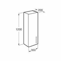 Roca Prisma Column Unit 1200mm White Ash Wood 5 Roca Prisma Column Unit 1200mm White Ash Wood -Home Furnishings roca 856887322 2