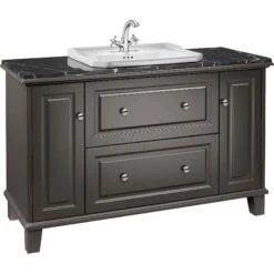 Roca Carmen 1300mm Unit With Drawers & Doors Anthracite Satin