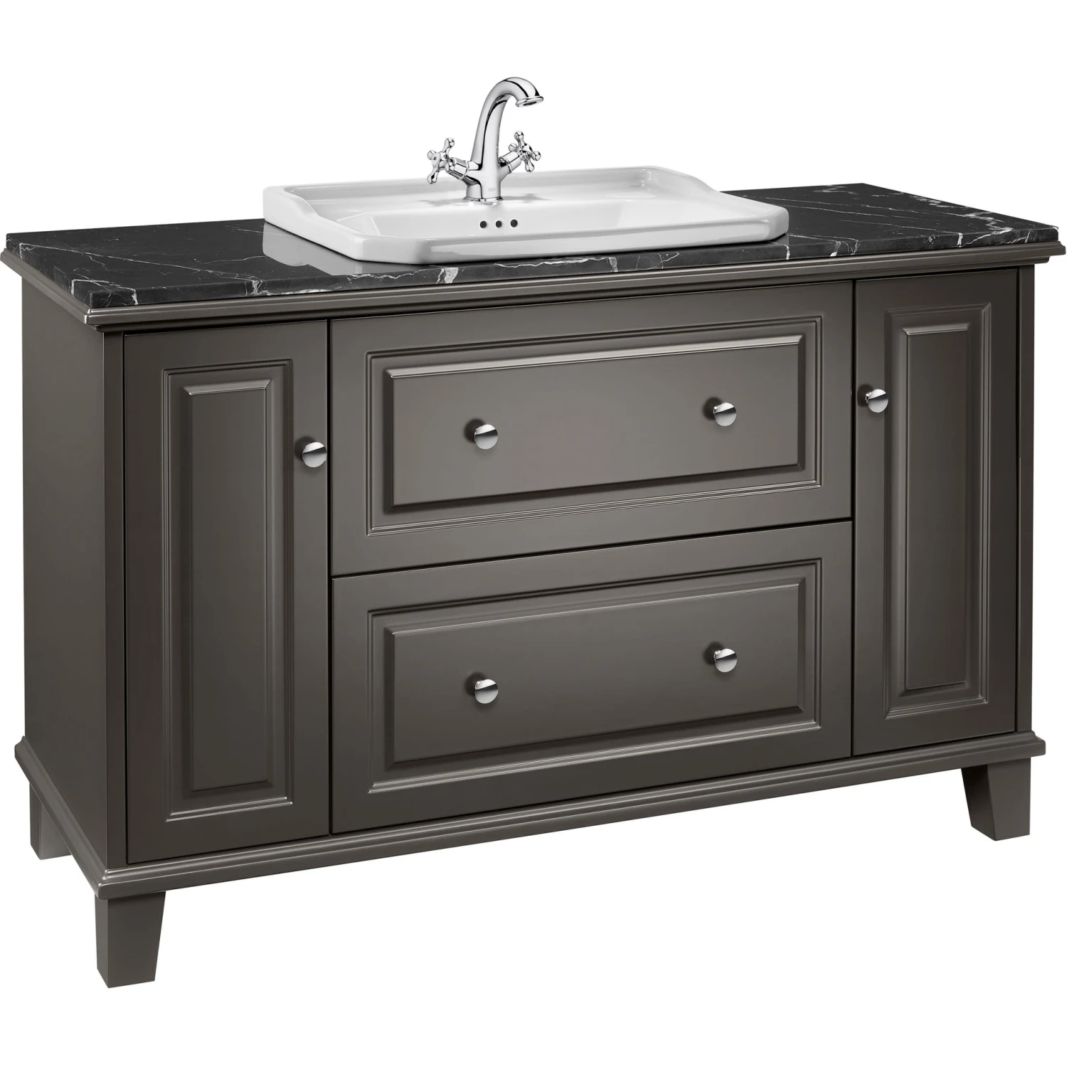 Roca Carmen 1300mm Unit With Drawers & Doors Anthracite Satin 3 Roca Carmen 1300mm Unit With Drawers & Doors Anthracite Satin