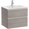 Roca The Gap 600mm 2 Drawer City Oak Base Unit & Basin -Home Furnishings roca 857397402 3279a8000
