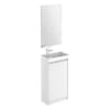 Royo Enjoy Floor Standing Cloakroom Unit & Mirror Gloss White -Home Furnishings royo ro125319