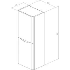 Synergy Kiev 400mm White Gloss Tall Wall Unit -Home Furnishings synergy sy kie03 3