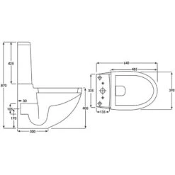 Synergy Lyon Close Coupled Dual Flush Cistern -Home Furnishings synergy sy lyon05 3