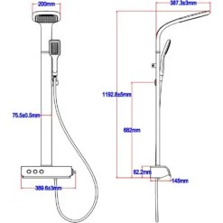 Synergy Nubian Thermostatic White Shower -Home Furnishings synergy sy sf2036lwt 3