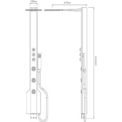 Synergy Pisa Thermostatic Wall Mounted Tower Shower -Home Furnishings synergy sy tower501 3